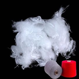White Color Fabric Type Staple Fiber High Strength For Spinning
